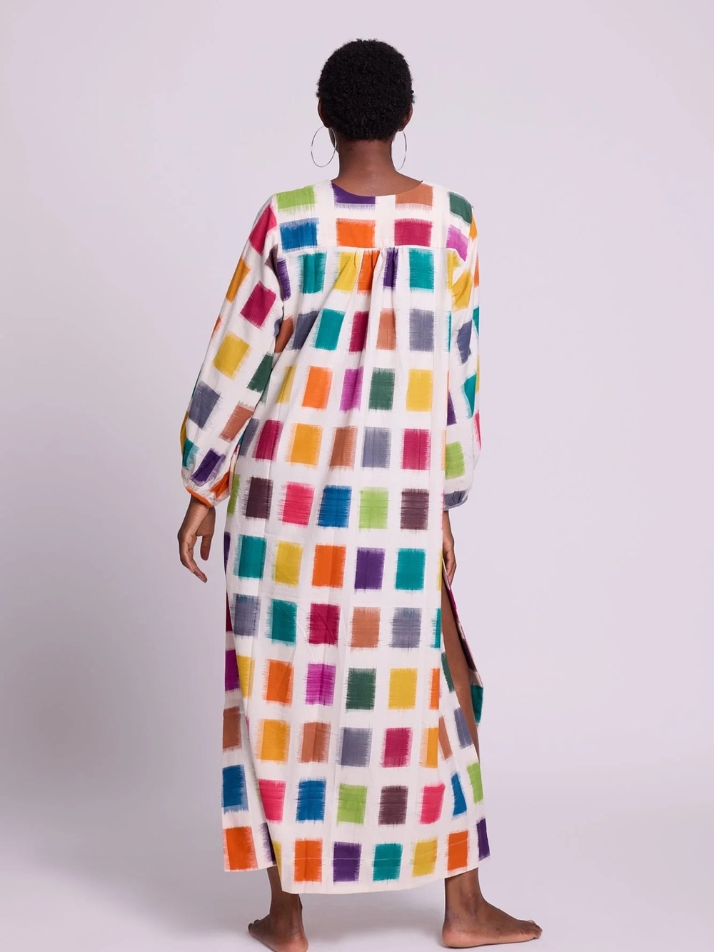 Kleed Nagar Squares Kaftan Dress - Picture 2 of 12